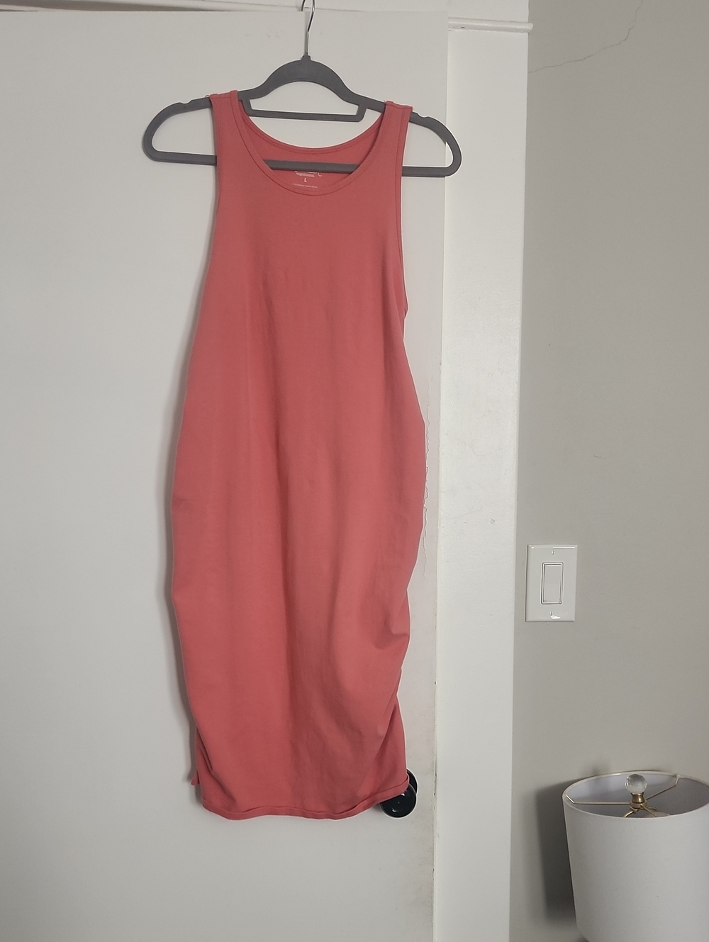 Isabel Maternity by Ingrid & Isabel Coral Sleeveless Midi Tank Dress